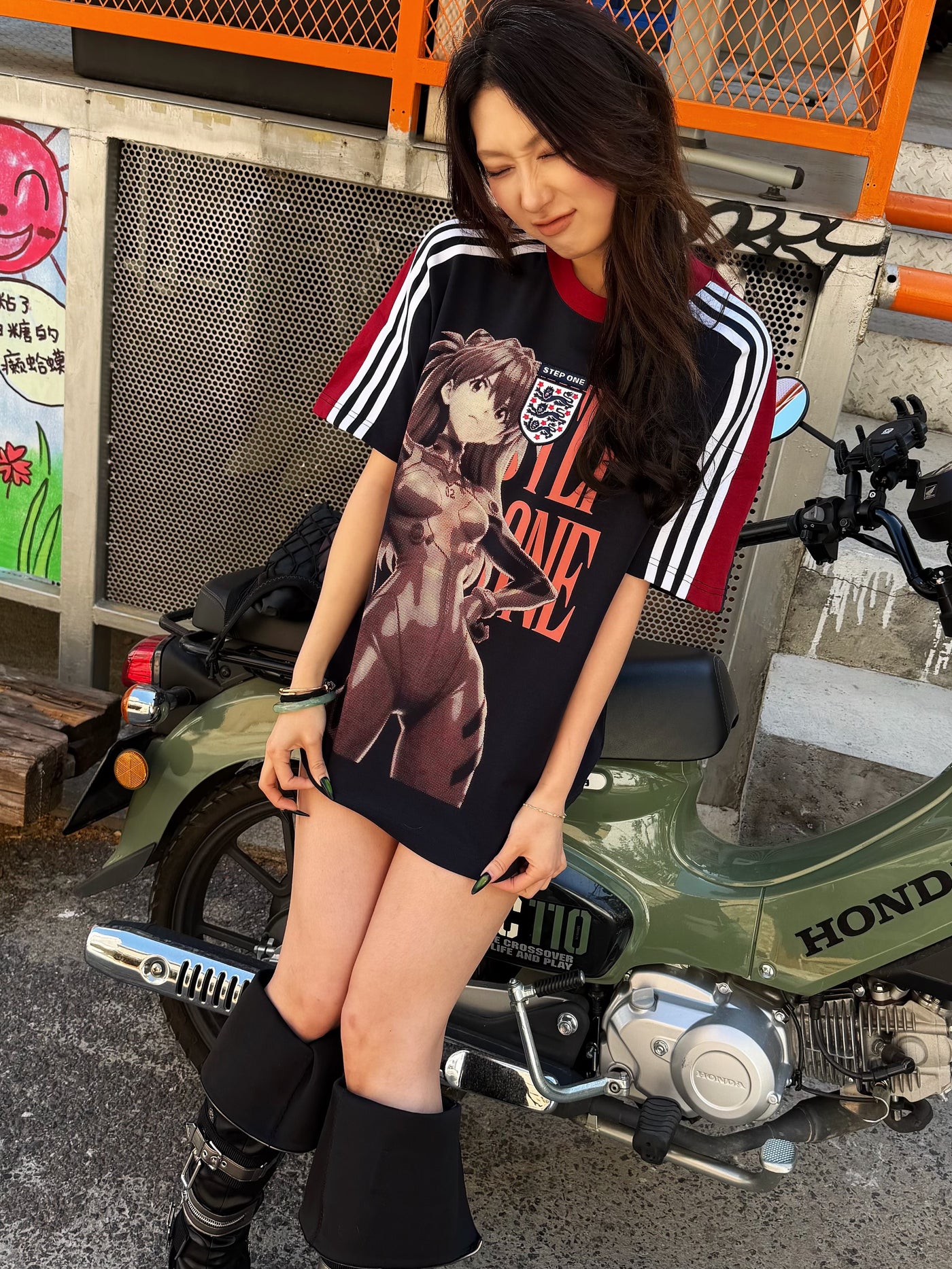 STEP ONE 004 Asuka Retro Crewneck anime sportswear – Otaku Studios