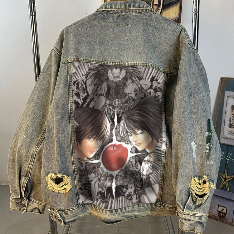 REWORKED 005 Moonlight Distressed Denim Jacket – Otaku Studios