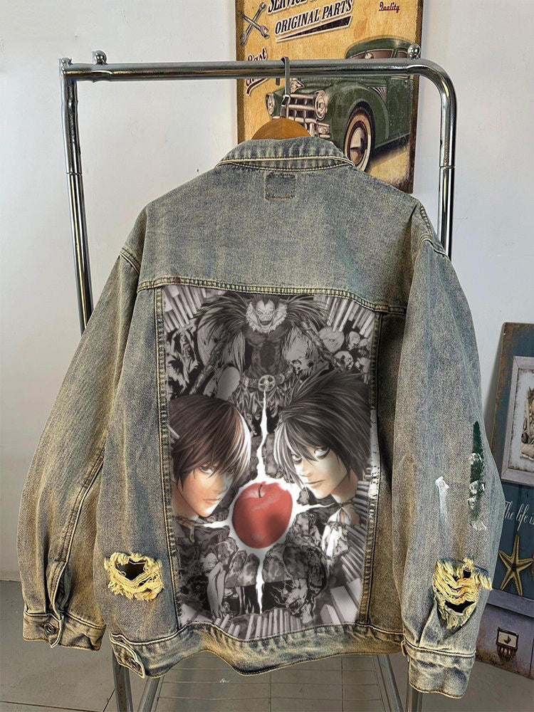 REWORKED 005 Moonlight Distressed Denim Jacket – Otaku Studios