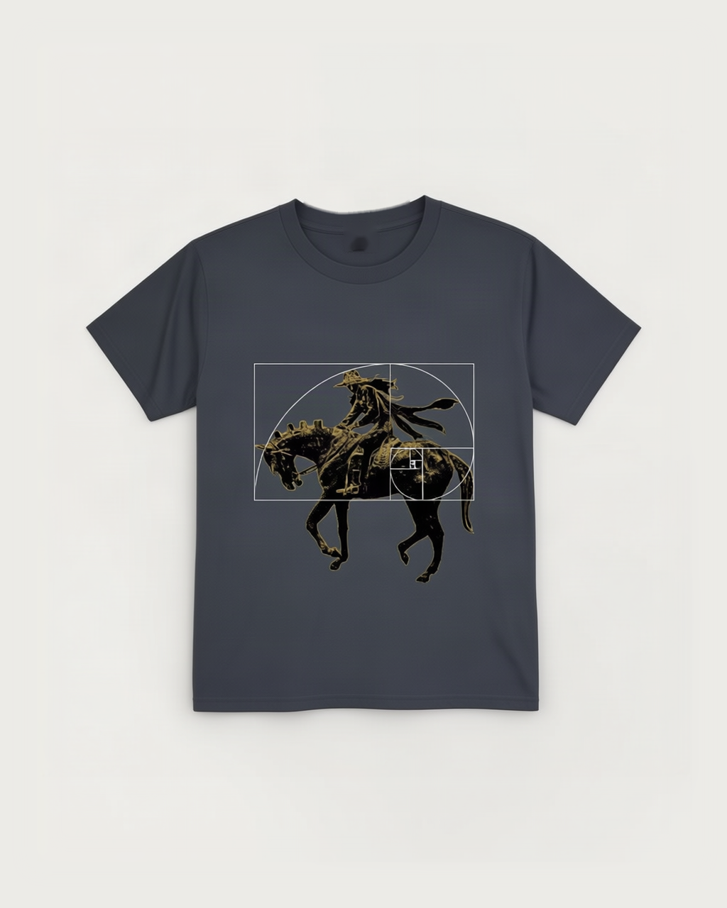REWORKED 006 Golden Spin dark grey tee front – Otaku Studios